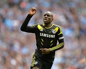 Chelsea v Manchester City 14th April 2013 Collection: Demba Ba's Thrilling First Goal: Chelsea Takes the Lead Against Manchester City in FA Cup