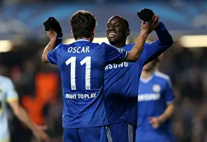 European Matches 2013-2014 Season Prints: Demba Ba's Unintended Goal: Chelsea's Path to Victory vs