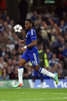 Images Dated 17th September 2014: Didier Drogba in Action: Chelsea vs. Schalke 04, Champions League (September 17, 2014)