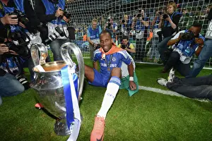 Didier Drogba Celebrates UEFA Champions League Victory with Chelsea against FC Bayern Munich, Munich 2012