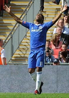 Images Dated 15th May 2010: Didier Drogba's Epic Free-Kick Goal: Chelsea's FA Cup Victory vs. Portsmouth (2010)