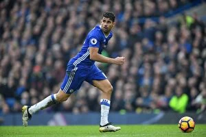 Images Dated 4th February 2017: Diego Costa in Action: Chelsea vs. Arsenal, Premier League Rivalry at Stamford Bridge