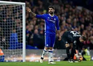 Diego Costa in Action: Chelsea vs Everton - Premier League at Stamford Bridge (Home)