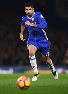 Images Dated 26th November 2016: Diego Costa in Action: Chelsea vs. Tottenham Premier League Rivalry