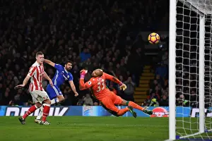 Diego Costa Scores Chelsea's Fourth Goal in Premier League Victory over Stoke City (December 31, 2016)