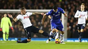 Diego Costa vs. Toby Alderweireld: Intense Tackle Battle - Premier League: Tottenham vs. Chelsea