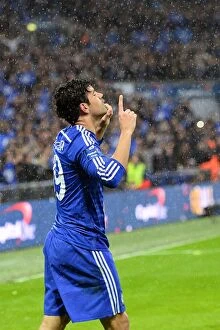 Images Dated 1st March 2015: Diego Costa's Brace: Chelsea's Carling Cup Final Victory over Tottenham Hotspur (March 1)
