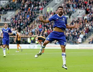 Diego Costa's Brace: Chelsea's Triumph at Hull City's KCOM Stadium (Premier League)