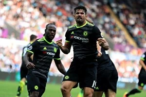 Images Dated 11th September 2016: Diego Costa's Brace: Chelsea's Triumph at Swansea's Liberty Stadium (Premier League)