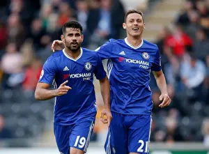 Images Dated 2016: Diego Costa's Brace: Chelsea's Victory at Hull City's KCOM Stadium (Premier League)