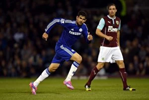 Images Dated 18th August 2014: Diego Costa's Thrilling Premier League Debut: Burnley vs. Chelsea (Turf Moor, 18th August 2014)