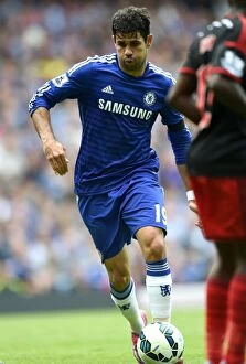 Images Dated 13th September 2014: Diego Costa's Thunderous Stamford Bridge Debut: Chelsea vs Swansea City, Premier League 2014