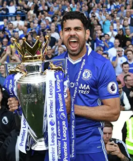 Diego Costa's Triumphant Premier League Celebration with Chelsea (2017)