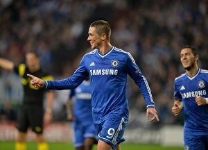 Schalke v Chelsea 22nd October 2013 Collection: Double Trouble: Fernando Torres's Brace Secures Champions League Victory for Chelsea over Schalke