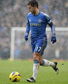 Images Dated 20th January 2013: Eden Hazard in Action: Chelsea vs. Arsenal, Premier League Rivalry at Stamford Bridge (January 20)