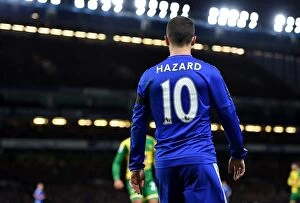 Images Dated 21st November 2015: Eden Hazard in Action: Chelsea vs Norwich City, Premier League, Stamford Bridge (November 2015)