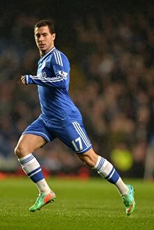 Images Dated 29th January 2014: Eden Hazard in Action: Chelsea vs. West Ham United, Premier League Rivalry at Stamford Bridge