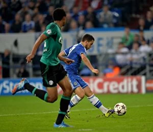 Schalke v Chelsea 22nd October 2013 Collection: Eden Hazard Scores Chelsea's Third Goal: Schalke 04 vs. Chelsea