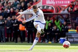 Images Dated 23rd April 2016: Eden Hazard Scores Chelsea's Second: AFC Bournemouth vs. Chelsea, Barclays Premier League