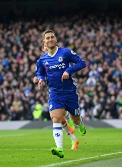 Images Dated 4th February 2017: Eden Hazard's Brace: Chelsea's Dramatic 2-1 Win Over Arsenal