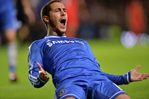 Images Dated 29th December 2013: Eden Hazard's Stamford Bridge Stunner: Chelsea Scores First against Liverpool (December 29, 2013)