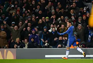 European Matches 2012-2013 Season Prints: Eden Hazard's Thrilling Goal: Chelsea Claims Europa League Victory Over Sparta Prague (February 2013)