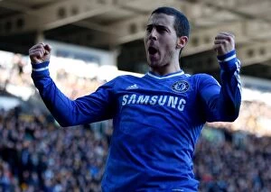 Images Dated 11th January 2014: Eden Hazard's Thrilling Goal: Chelsea's Triumph Over Hull City (BPL, January 11, 2014)
