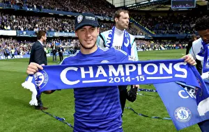 Eden Hazard's Title-Winning Celebration: Chelsea's Premier League Triumph Against Crystal Palace (May 3, 2015)