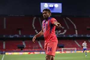 07 April 2021 - Final Leg 1 Of 2 Porto V Chelsea Prints: Empty Estadio Ramon Sanchez Pizjuan: Reece James of Chelsea in Quiet Quarterfinal Battle against FC Porto (April 2021)