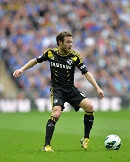 Images Dated 14th April 2013: FA Cup Semi-Final Showdown at Wembley: Juan Mata and Chelsea Take on Manchester City (April 14)