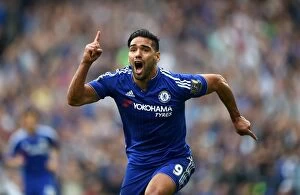 Images Dated 29th August 2015: Falcao Scores First Goal: Chelsea's Victory Over Crystal Palace in August 2015