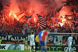 European Matches 2012-2013 Season Prints: FC Basel vs. Chelsea: Europa League Semi-Final - Passionate Fans Showdown at St