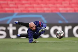 07 April 2021 - Final Leg 1 Of 2 Porto V Chelsea Prints: FC Porto vs. Chelsea FC - Willy Caballero in Quiet UEFA Champions League Quarterfinal at Empty Estadio Ramon Sanchez