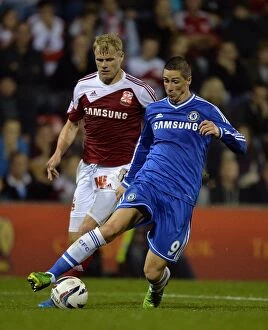 Swindon v Chelsea 24th September 2013 Collection: Fernando Torres in Action: Chelsea vs Swindon Town, Capital One Cup Third Round