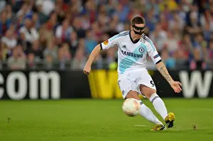 European Matches 2012-2013 Season Prints: Fernando Torres and Chelsea Face Off Against FC Basel in UEFA Europa League Semi-Finals: A High-Stakes Showdown at St