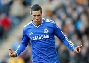 Images Dated 11th January 2014: Fernando Torres Double: Chelsea's Thrilling 2-0 Victory Over Hull City in the Barclays Premier