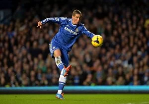 Chelsea v Manchester City 27th October 2013 Collection: Fernando Torres Heartbreaking Close-Range Miss: Chelsea vs Manchester City (October 27, 2013)