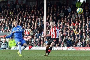 Images Dated 27th January 2013: Fernando Torres Scores Chelsea's Second Goal Against Brentford in FA Cup Fourth Round (January 27)