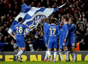 European Matches 2012-2013 Season Prints: Fernando Torres Scores Third Goal: Chelsea's Europa League Victory Over Rubin Kazan at Stamford Bridge