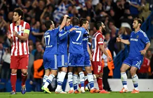 European Matches 2013-2014 Season Prints: Fernando Torres Scores Thrilling First Goal for Chelsea in Champions League Semi-Final vs