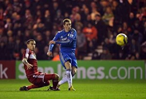Images Dated 27th February 2013: Fernando Torres's FA Cup Fifth Round Decisive Shot: Chelsea vs. Middlesbrough (27th February 2013)