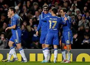 European Matches 2012-2013 Season Prints: Fernando Torres's Third Goal: Chelsea Secures Europa League Quarterfinal Victory over Rubin Kazan (April 4)