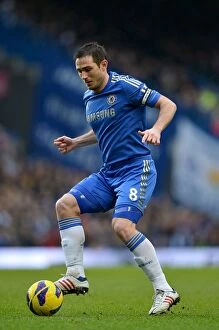Images Dated 9th February 2013: Frank Lampard in Action: Chelsea vs. Wigan Athletic (February 9, 2013) - Stamford Bridge