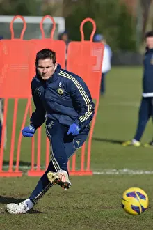 Frank Lampard Conducting Chelsea Training at Cobham Ground, February 2013
