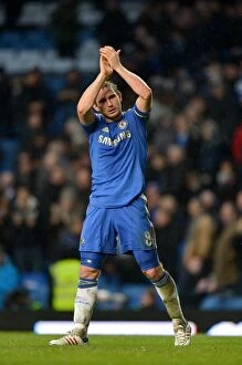 Images Dated 17th March 2013: Frank Lampard Embraces Adoring Fans: Chelsea's Victory Celebration at Stamford Bridge