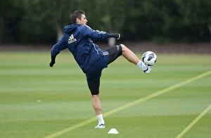 Training Pictures Collection: Frank Lampard Leading Chelsea FC Training at Cobham Ground, 2012
