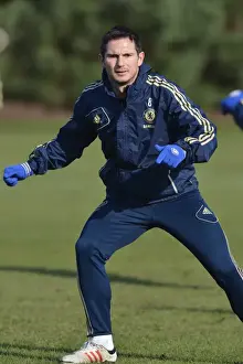 Frank Lampard Leading Chelsea Training Session at Cobham Ground (Premier League)