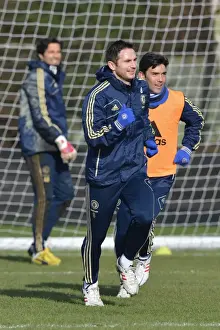 Frank Lampard Leading Training Session at Cobham: Chelsea Football Club, Barclays Premier League