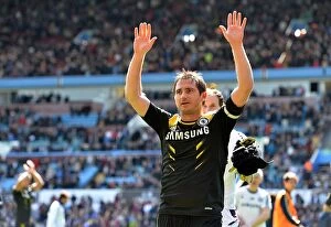 Images Dated 11th May 2013: Frank Lampard Pays Tribute to Chelsea Fans at Villa Park (May 11, 2013)