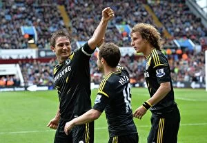 Images Dated 11th May 2013: Frank Lampard's Double Victory: Aston Villa vs. Chelsea (May 11, 2013) - Two Goals, One Celebration